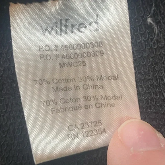 Aritzia Wilfred Diderot Slouchy Cocoon Sweater Cardigan Grey Cotton Modal XXS - Picture 9 of 15